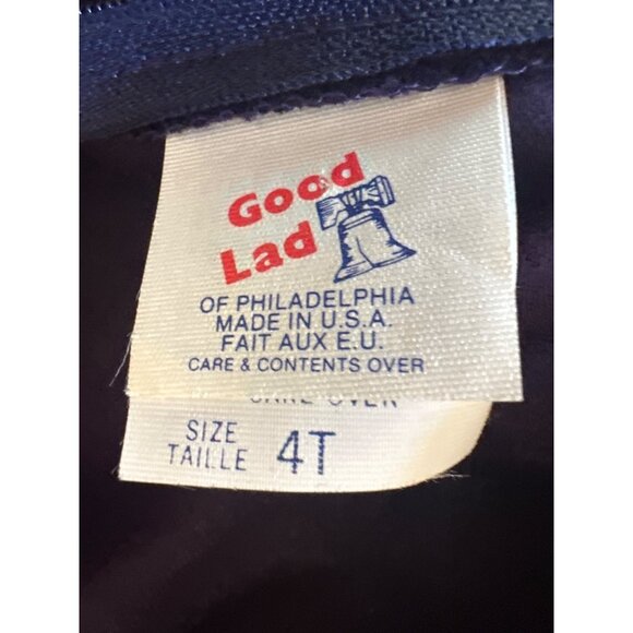 Vintage 80s Good Lad Purple Velvet Baby Dress W/ Lace Trim & Bow - Picture 4 of 5